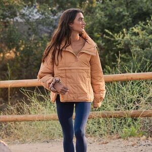 Free people Pippa Packable Pullover Puffer classic camel
